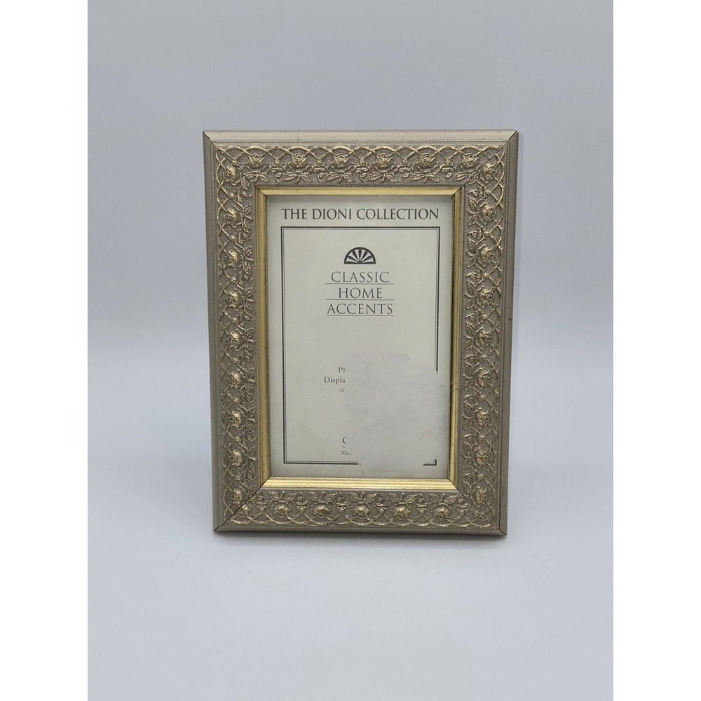 Dioni Collection Classic Home Accents Gold Ornate Picture Frame 5.5x3.5 Photo